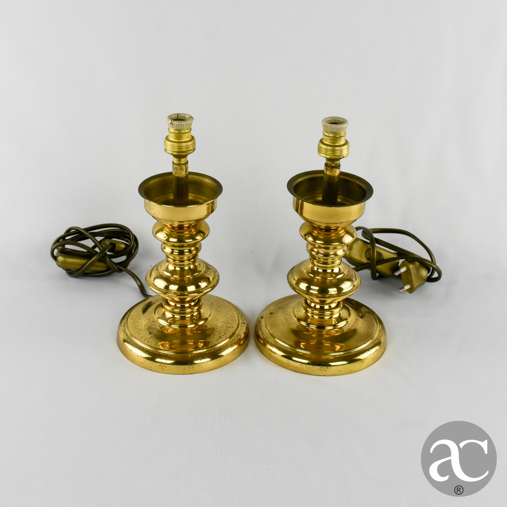 par de candeeiros metal dourado AC3073