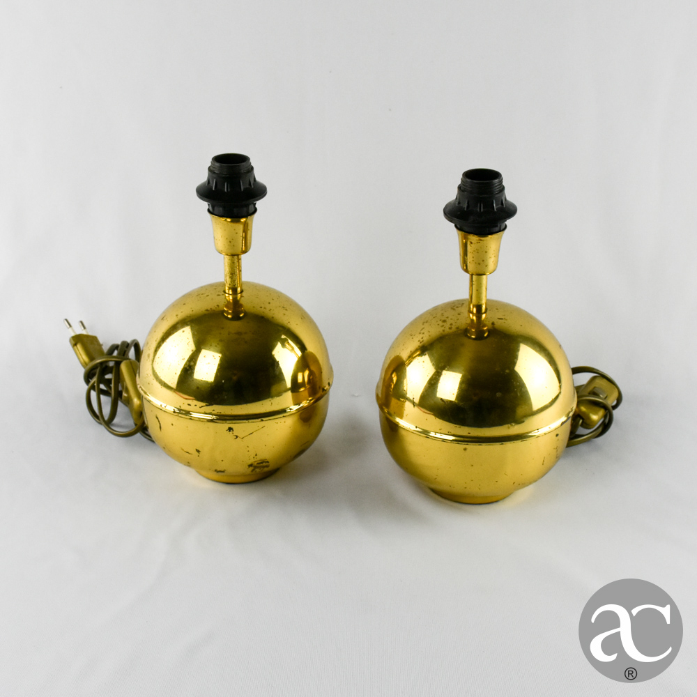 par de candeeiros metal dourado AC3079