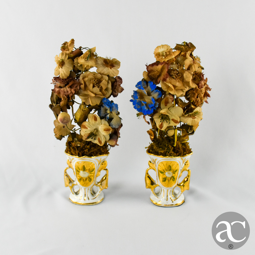 par de jarras de altar porcelana AC3077