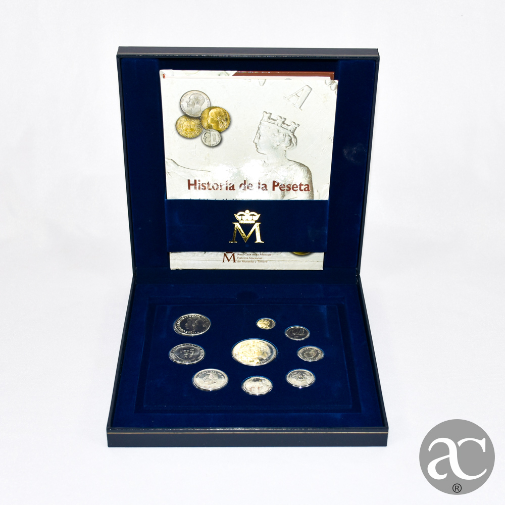 conjunto de 9 pesetas em prata AC1221-4